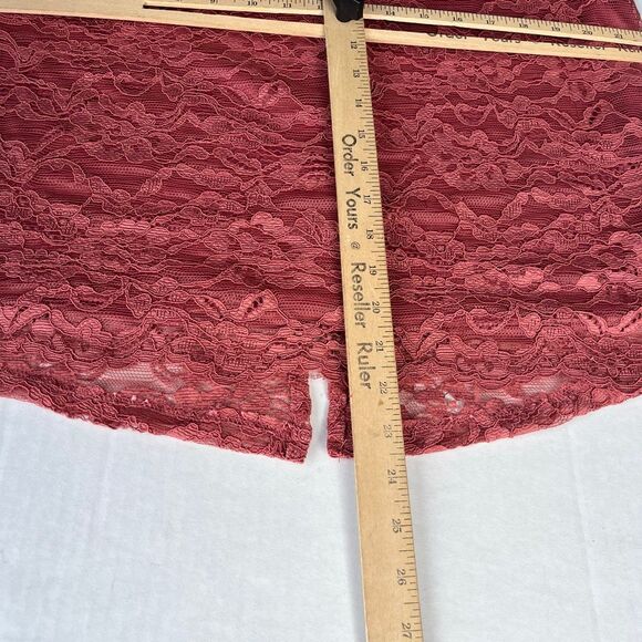 Sophie Rue Lace Overlay Blouse Sleeveless Dusty Rose Pink Feminine Shirt NWT L - Picture 6 of 11